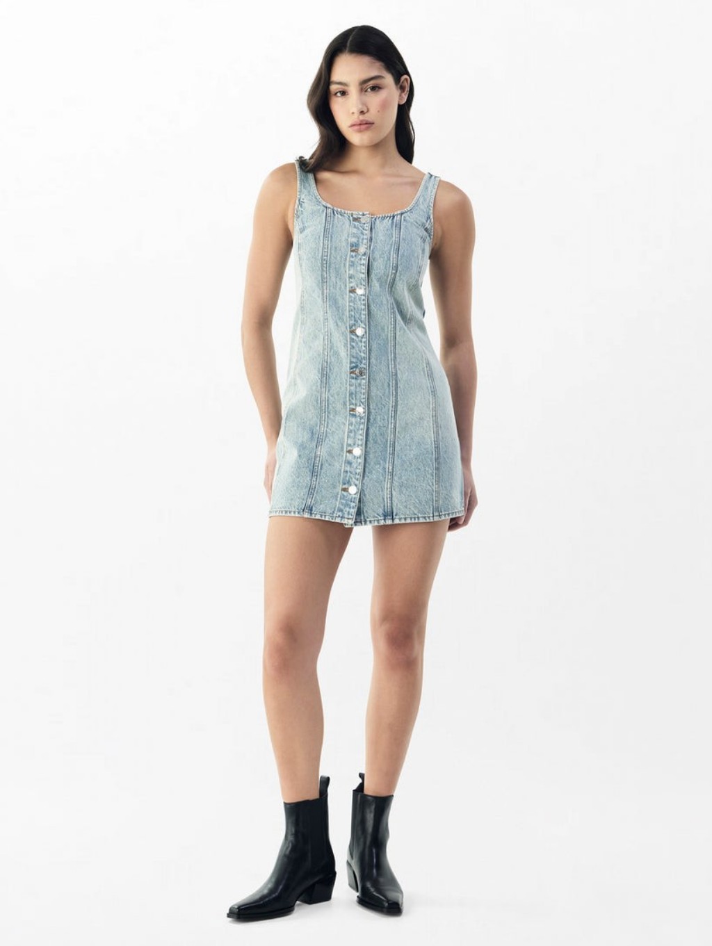 Rag & Bone Laney Denim Dress Featherweight Denim In Rockaway Size 2